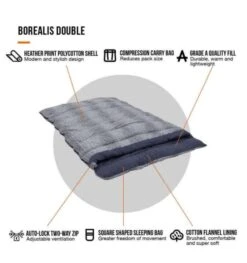 Vango Borealis Sleeping Bag - Double -Camping Gear Sale Store borealis double 3 1 1