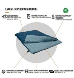 Vango Evolve Superwarm Sleeping Bag - Double -Camping Gear Sale Store evolve superwarm double 3 1 1