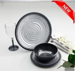 Flamefield Granite 12 Piece Set - Grey