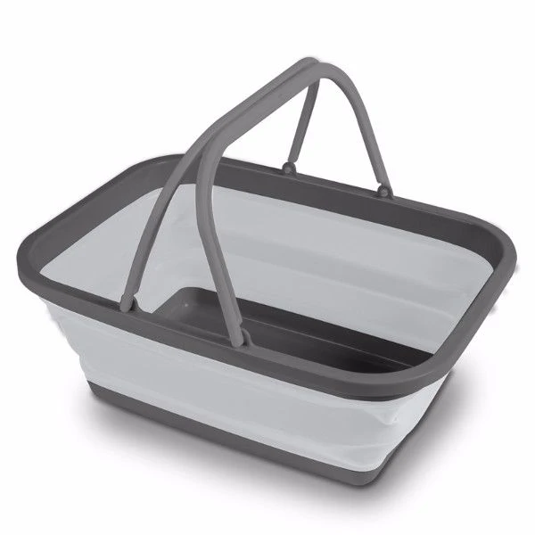 Kampa Collapsible Washing Bowl/Basket Large - Grey 3 Kampa Collapsible Washing Bowl/Basket Large - Grey