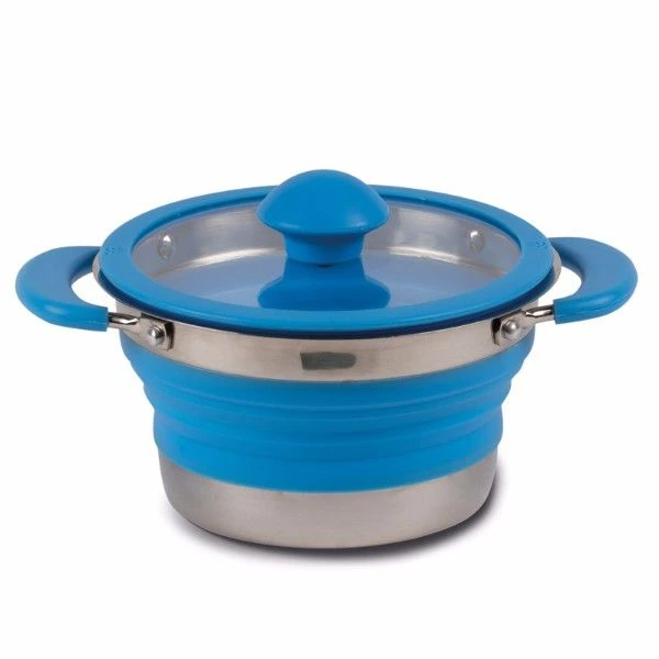 Kampa Collapsible Saucepan 1L -Blue 3 Kampa Collapsible Saucepan 1L -Blue