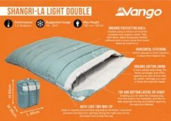 Vango Shangri-La Light Double Sleeping Bag -Camping Gear Sale Store shangri la light double spec image